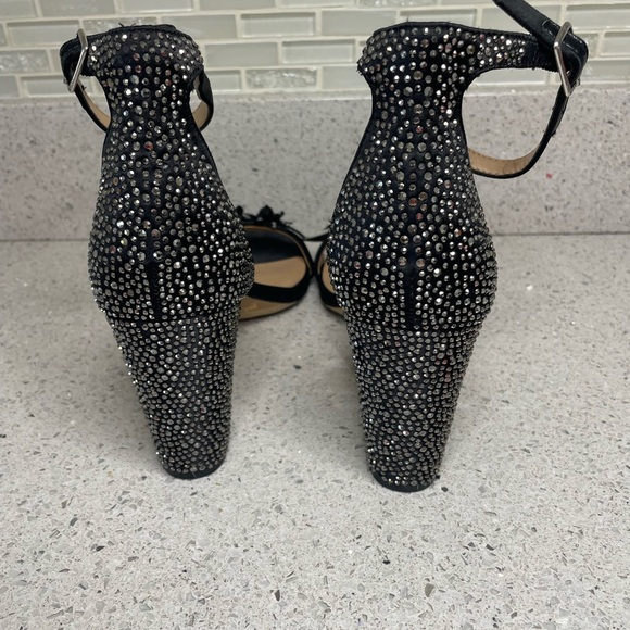 INC Size 9 International Concepts Elegant Black Embellished Women's Block Heels - Picture 4 of 10